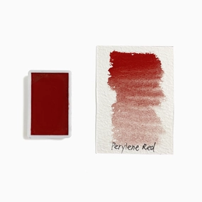 square reliable Perylene Red Pr179  - Artist Grade Handmade Honey Based Watercolor Paint Full Pan 3.2Ml