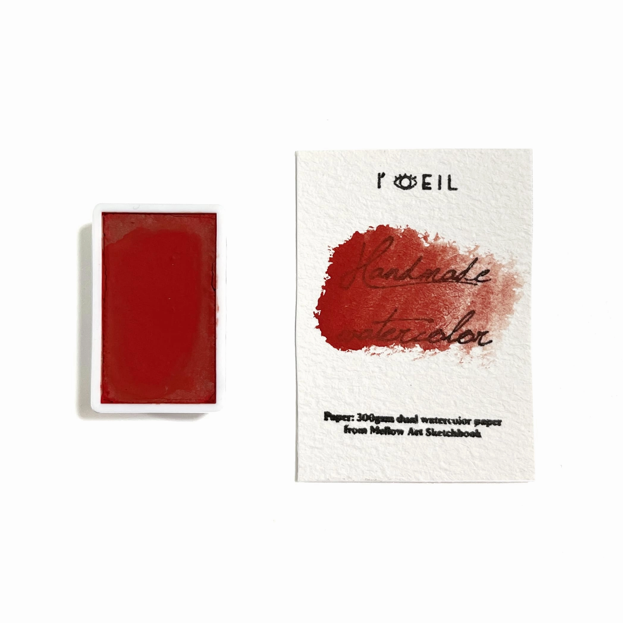 Perylene Red Pr179  - Artist Grade Handmade Honey Based Watercolor Paint Full Pan 3.2Ml sturdy muted