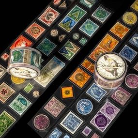 springloaded Postal Stamps Transparent Tapes