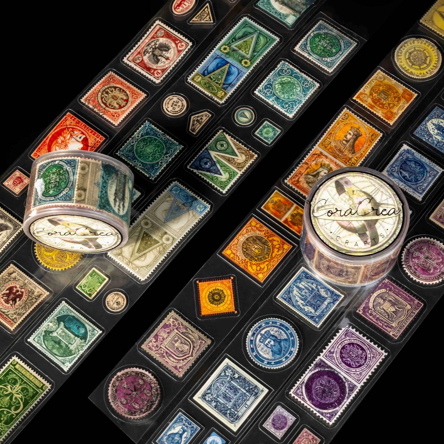 springloaded Postal Stamps Transparent Tapes