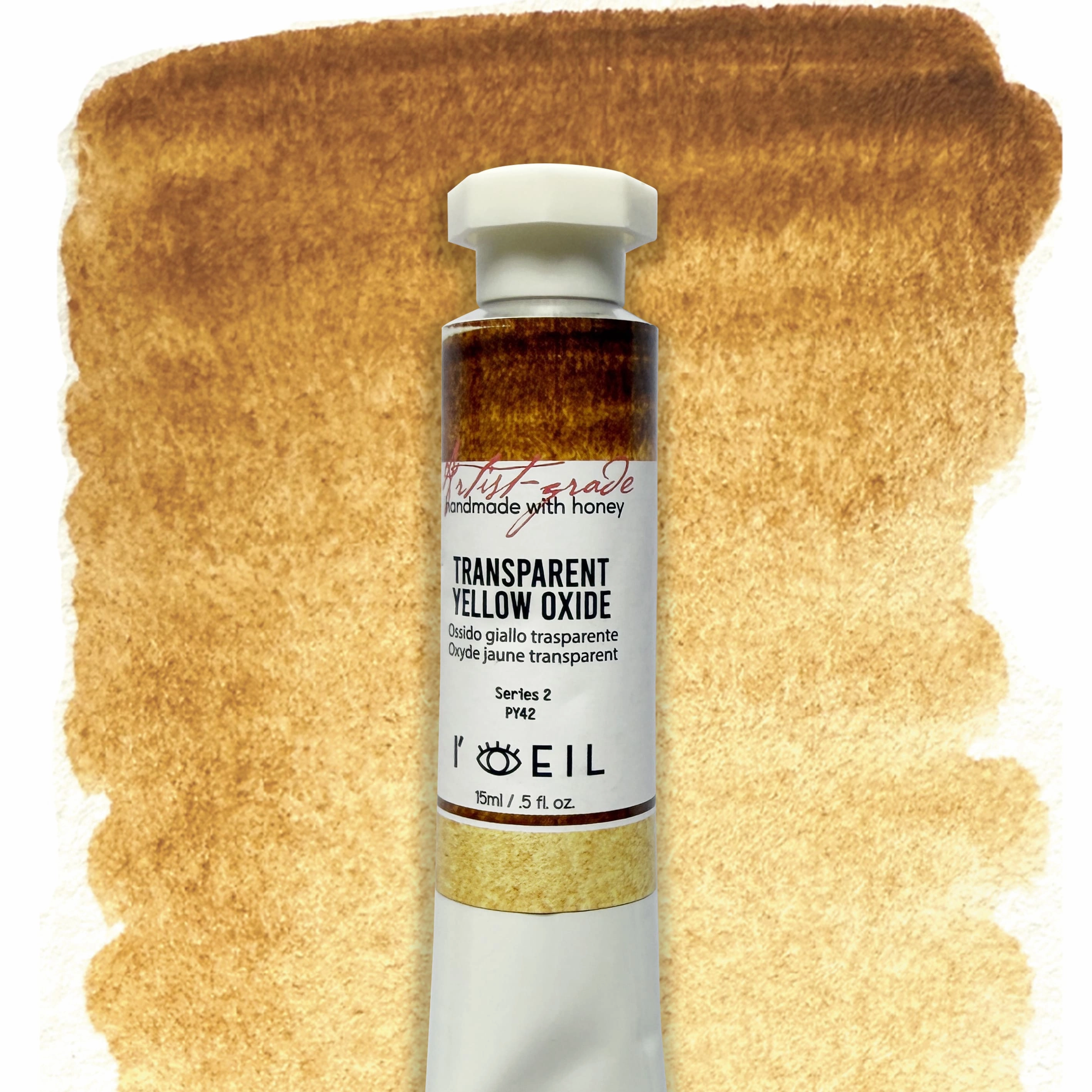 Transparent Yellow Oxide Py42 - Artist Grade Handmade Honey Based Watercolor Tube 15Ml affordable