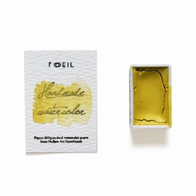 vintage Vanadate Yellow Py184 - Artist Grade Handmade Honey Based Watercolor Paint Full Pan 3.2Ml