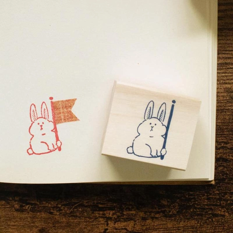 large Beverly Companion Rubber Stamp - Bunny