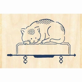 reliable gift Beverly Companion Rubber Stamp - Cat Signboard