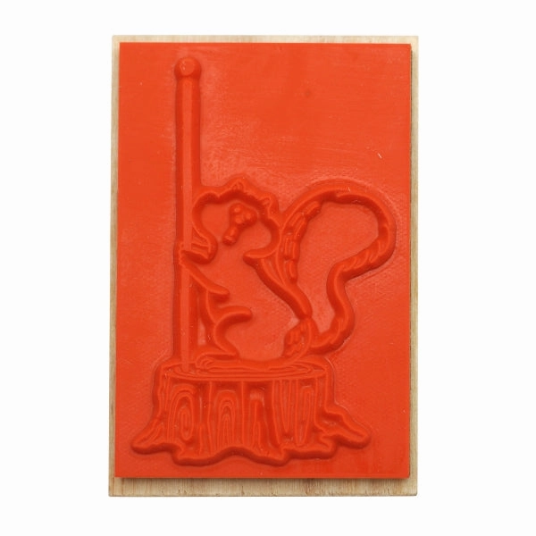 recycled Beverly Companion Rubber Stamp - Squirrel