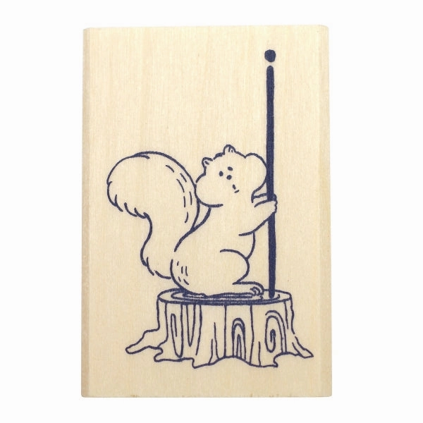 Beverly Companion Rubber Stamp - Squirrel original foldable