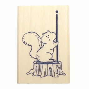 Beverly Companion Rubber Stamp - Squirrel original foldable
