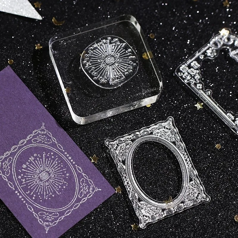 Bgm Clear Stamp Set - Retro Starry Moon Poem top maxi