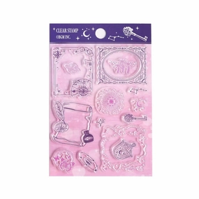 bronze springloaded Bgm Clear Stamp Set - Retro Starry Moon Poem