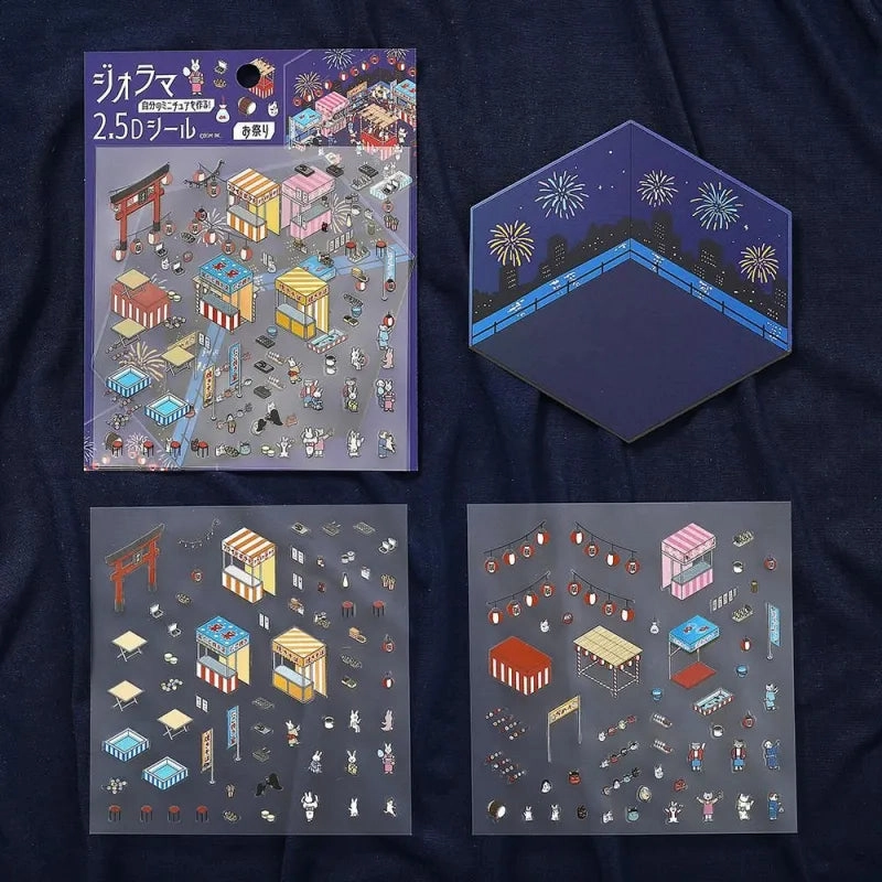 professional special Bgm Diorama 2.5D Sticker - Festival