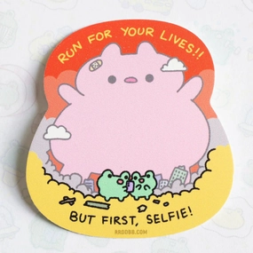Big Bunny Selfie Vinyl Sticker retro stackable