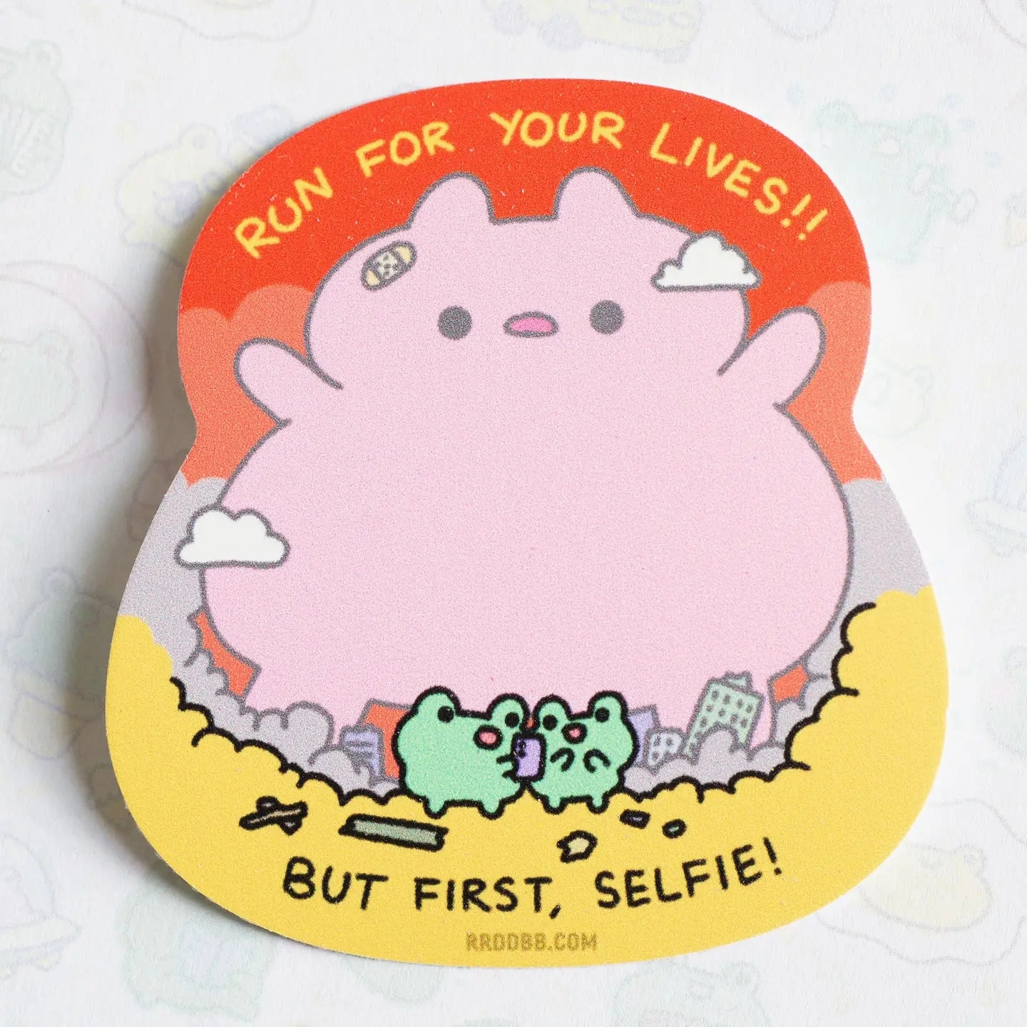 Big Bunny Selfie Vinyl Sticker retro stackable