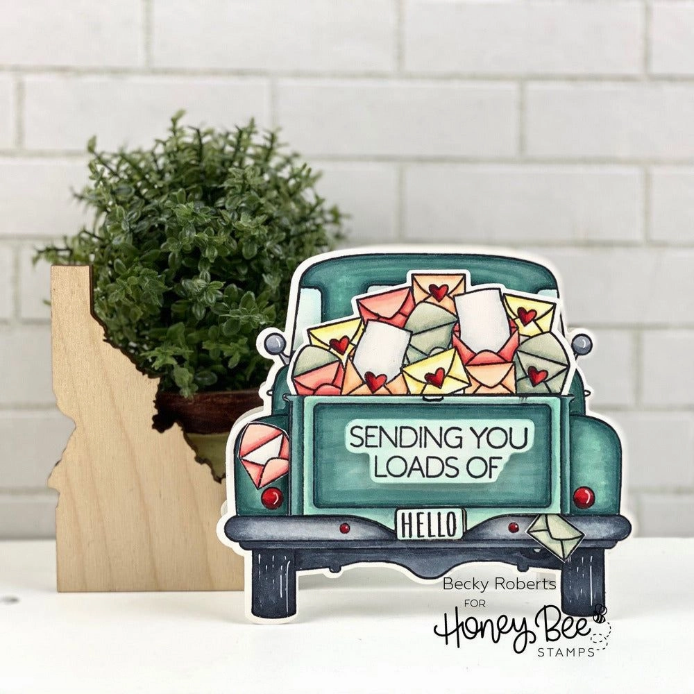 modern Big Pickup Tailgate - 6X6 Stamp Set