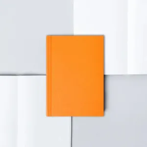 Ola Pocket Flat Lay Notebook In Circle Orange - Plain ergonomic collectible