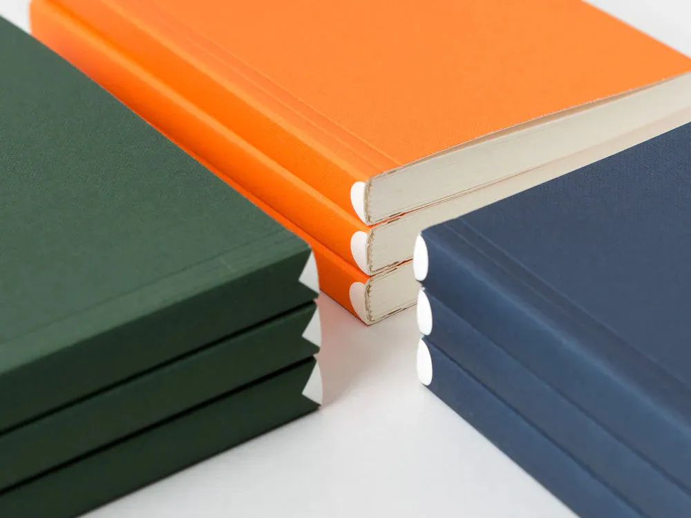 synthetic Ola Pocket Flat Lay Notebook In Circle Orange - Plain