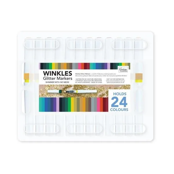 eco Winkles Shimmer Glitter Pen Set - 12 Colours In Carry Case