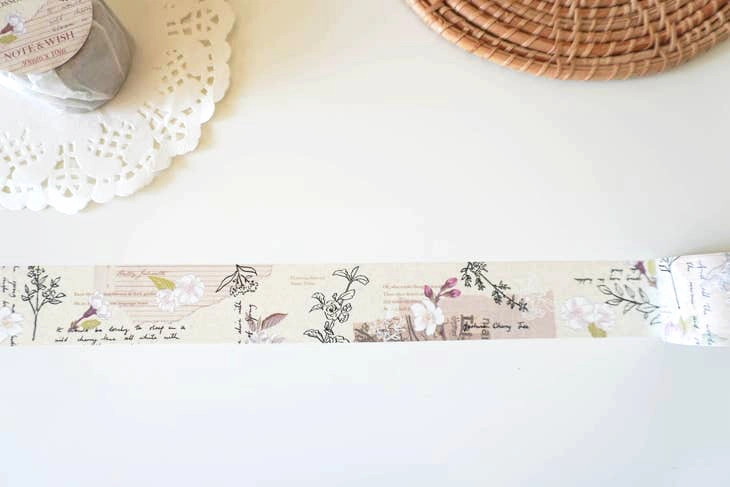 durable refillable A Study Of Blossoms Washi Tape