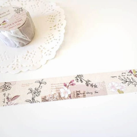 synthetic sturdy A Study Of Blossoms Washi Tape
