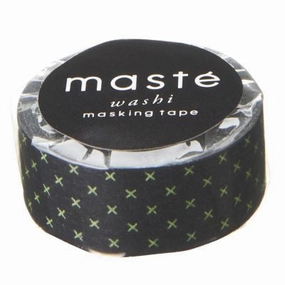 tiny Black Cross Japanese Washi Tape ? Basic Mast Masking Tape