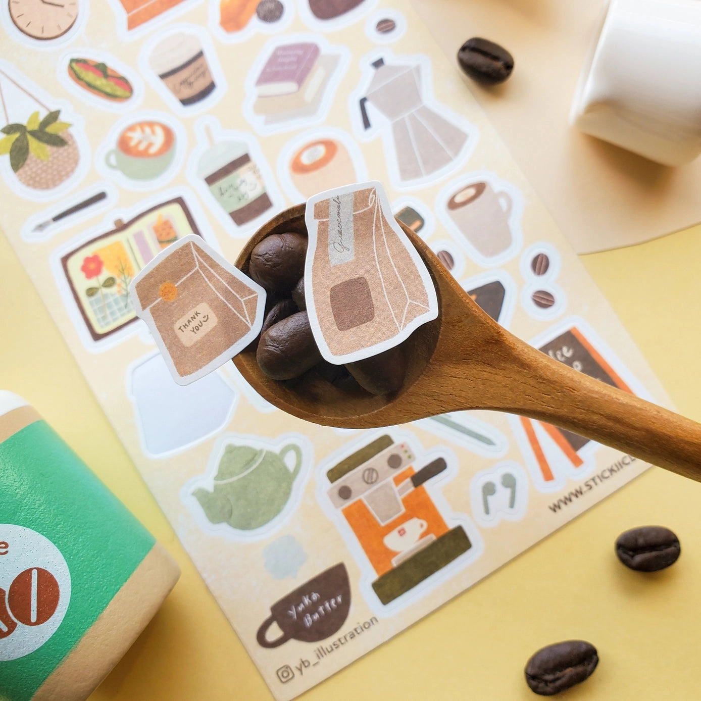 gift adjustable Cafe Joy Sticker Sheet