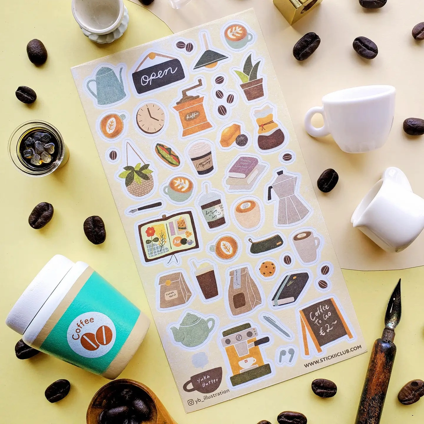 resilient Cafe Joy Sticker Sheet