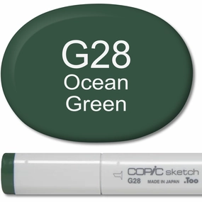 Copic Sketch Marker - G28 Ocean Green resin