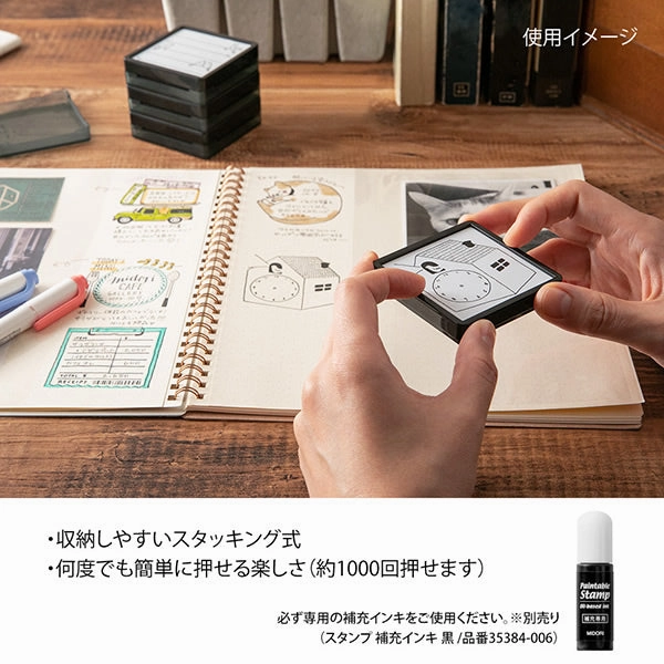 Midori Pre-Inked Stamp To Do List pastel bamboo
