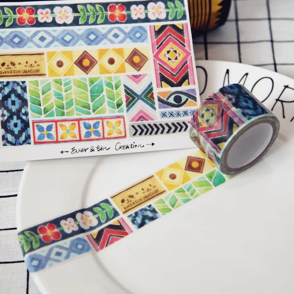 Mosaic Tiles Washi Tape Ever&Ein bamboo refined