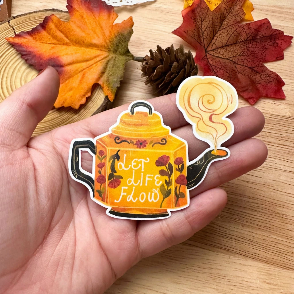 lightweight foldable Paperaicashop Let Life Flow Vinyl Sticker