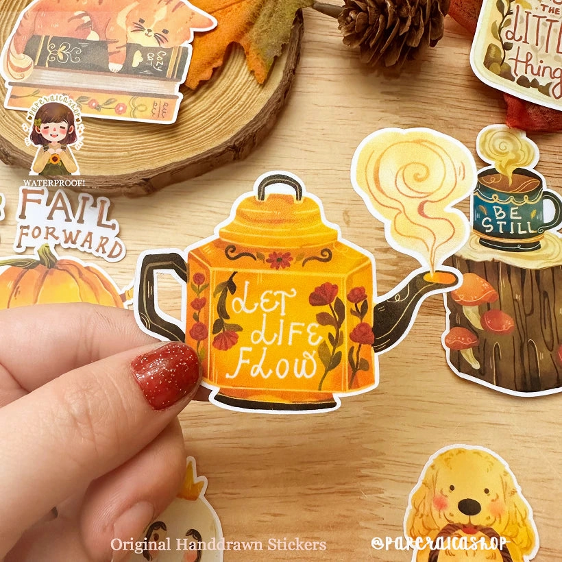 cool retractable Paperaicashop Let Life Flow Vinyl Sticker