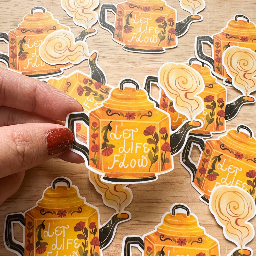 Paperaicashop Let Life Flow Vinyl Sticker thin set