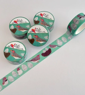 refillable Bird Finches Eggs Nest Washi Tape
