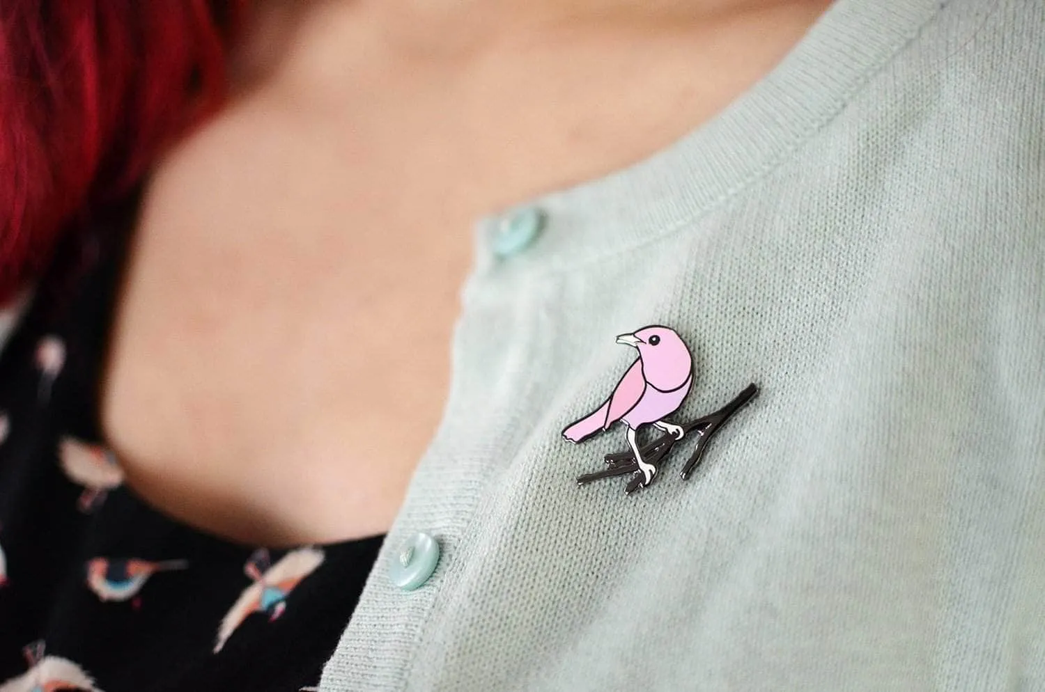 eco Birds Of A Feather Enamel Pin