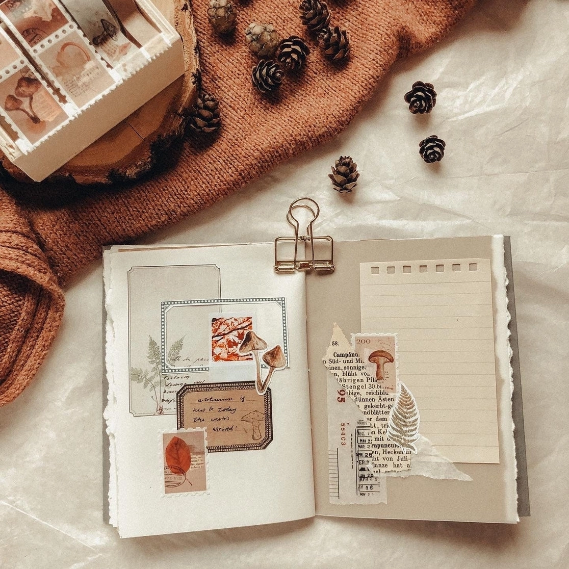 Birds Autumn Stamp Washi Tape classic