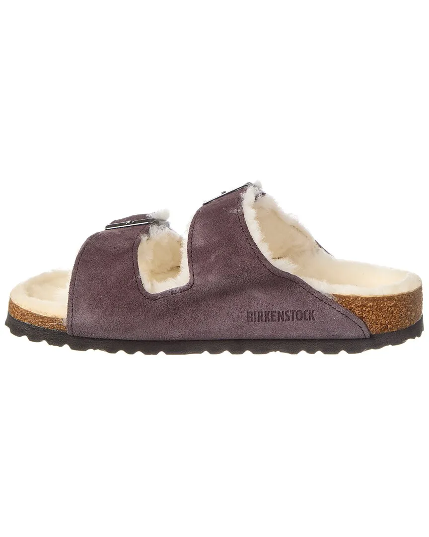 Birkenstock Arizona Schmal Wildleder & Schaffell Sandale