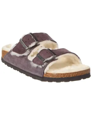 Birkenstock Arizona Schmal Wildleder & Schaffell Sandale