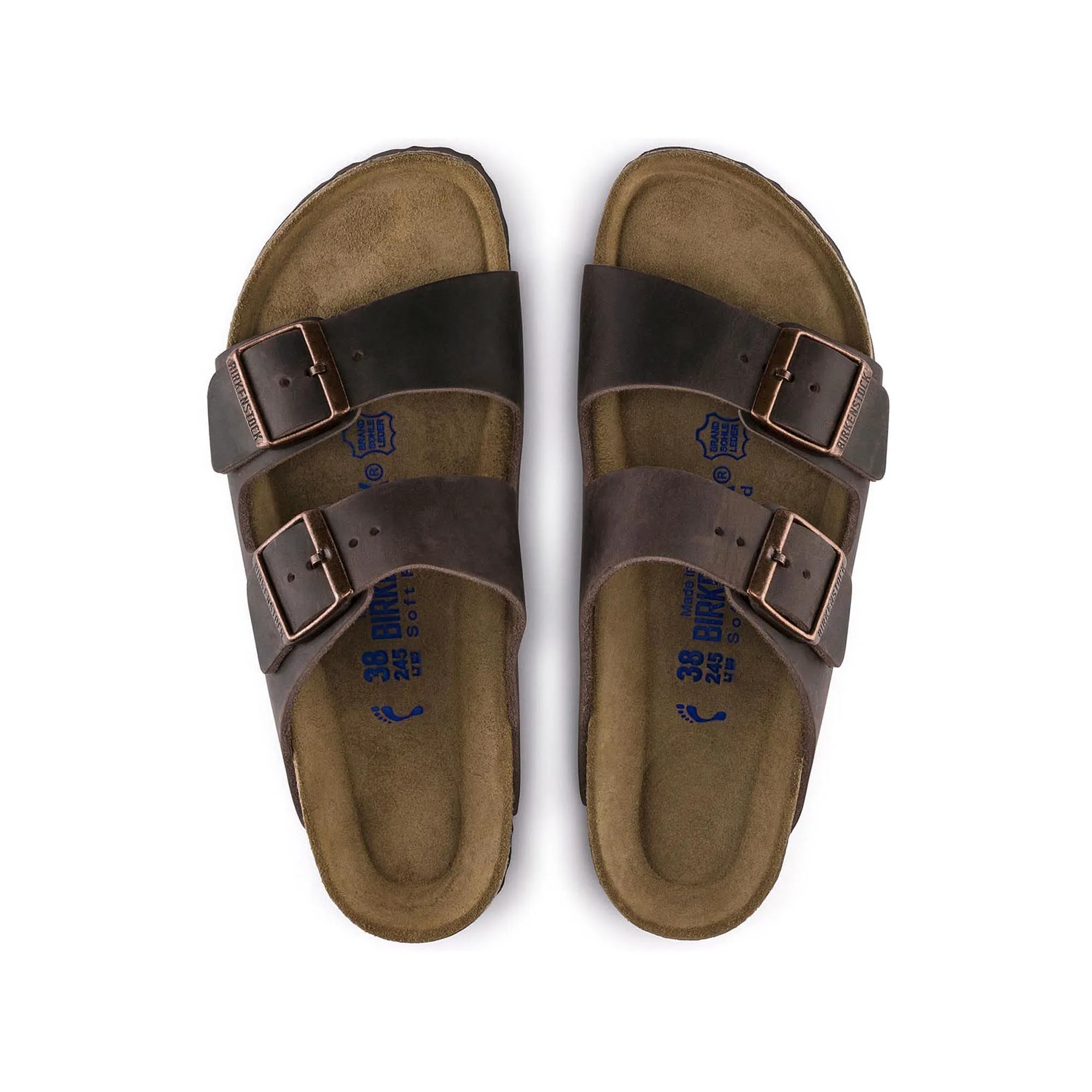 BIRKENSTOCK ARIZONA SOFT FOOTBED HABANA GEÖLTES LEDER UNISEX
