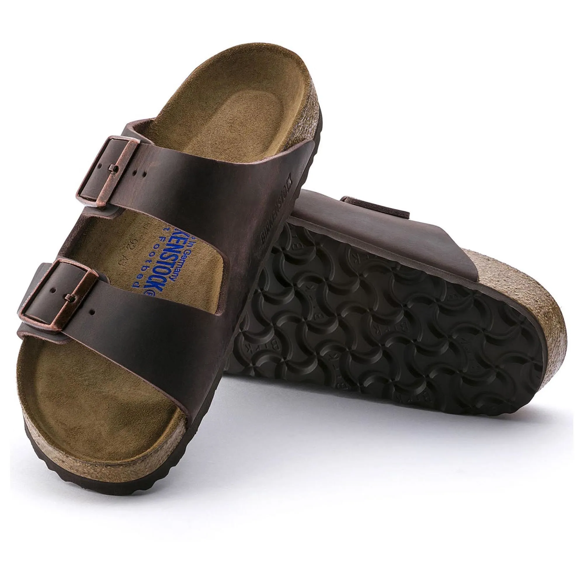 BIRKENSTOCK ARIZONA SOFT FOOTBED HABANA GEÖLTES LEDER UNISEX