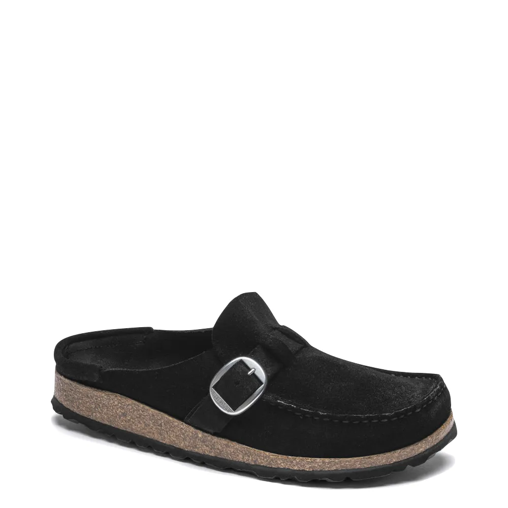 Birkenstock Damen Buckley Clogs aus Wildleder in Schwarz