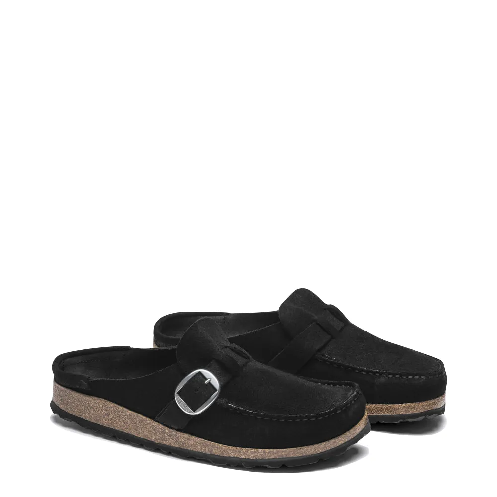 Birkenstock Damen Buckley Clogs aus Wildleder in Schwarz