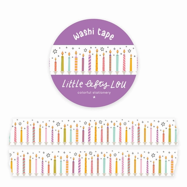 Birthday Candles Washi Tape refillable heatproof