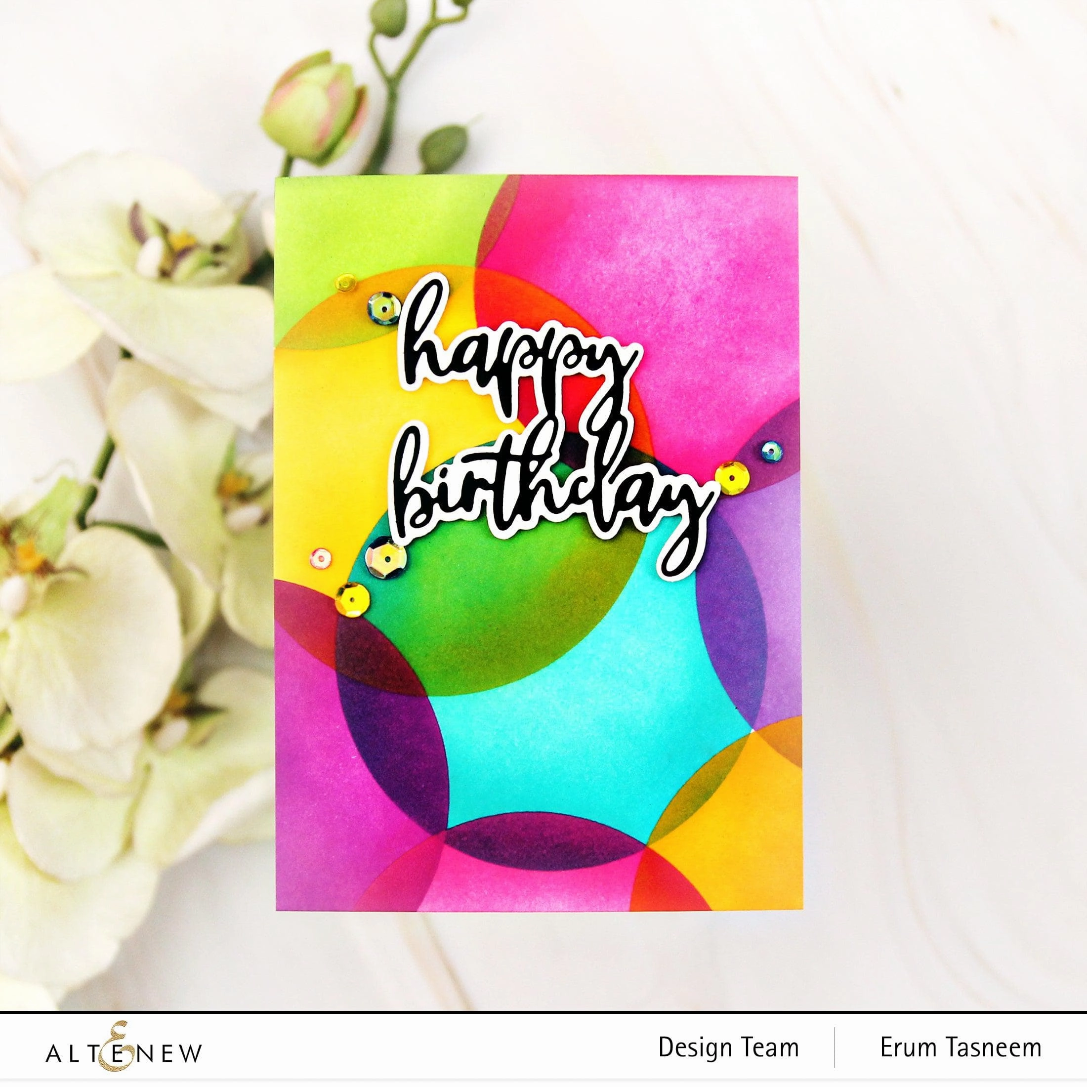 round Birthday Wish Die Set