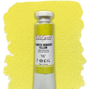 shockproof Bismuth Vanadate Yellow Py184 - Artist Grade Handmade Honey Based Watercolor Tube 15Ml