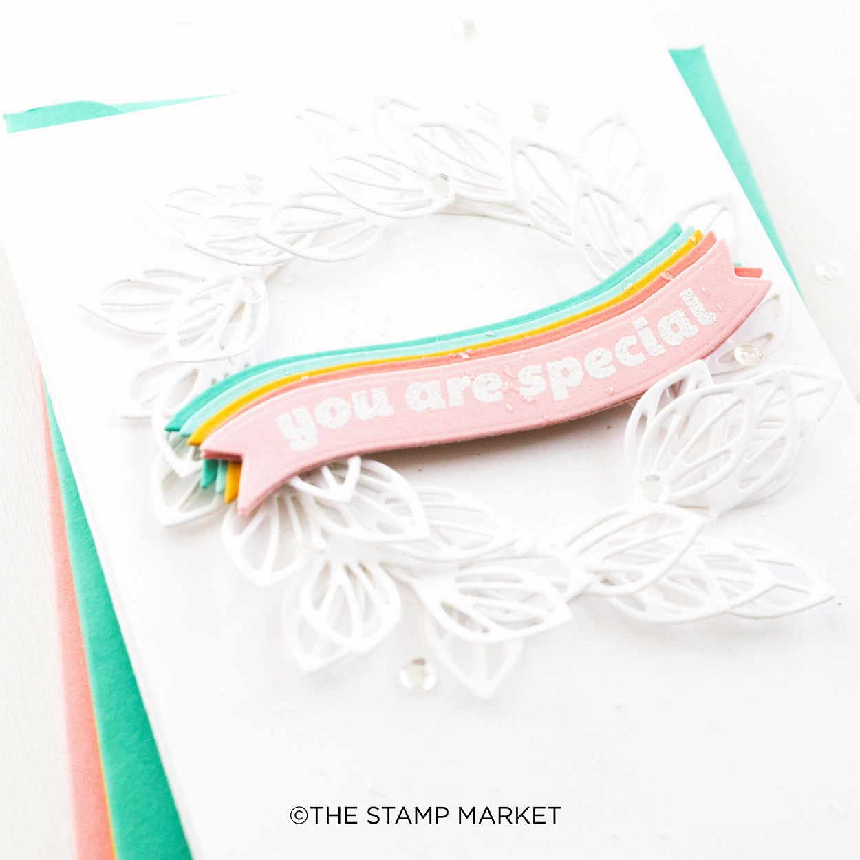 organic wooden Bitty Banners Stamp