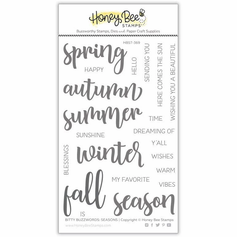 Bitty Buzzwords: Seasons - 4X6 Stamp Set antislip thin