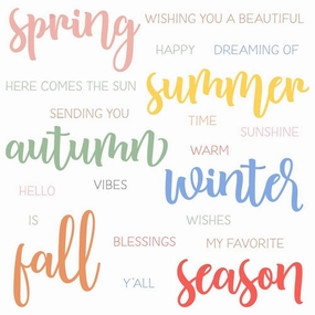 Bitty Buzzwords: Seasons - 4X6 Stamp Set thin