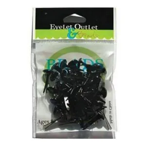 Black Brads 8Mm 40 Pieces quality glossy