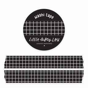 Black Grid Washi Tape adjustable lasting