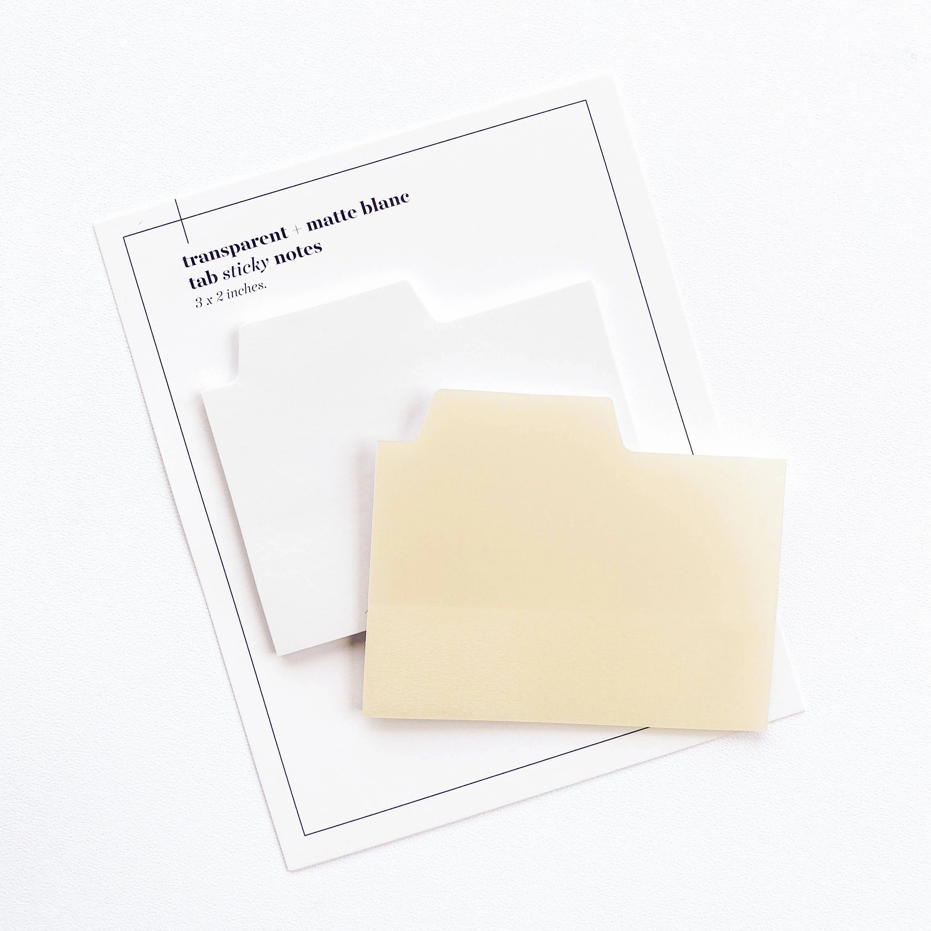 Blank Tab Sticky Note Set | Blanc stackable special
