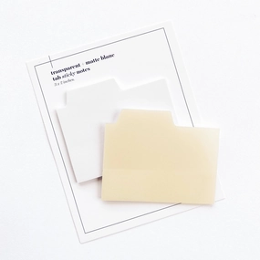 Blank Tab Sticky Note Set | Blanc stackable special